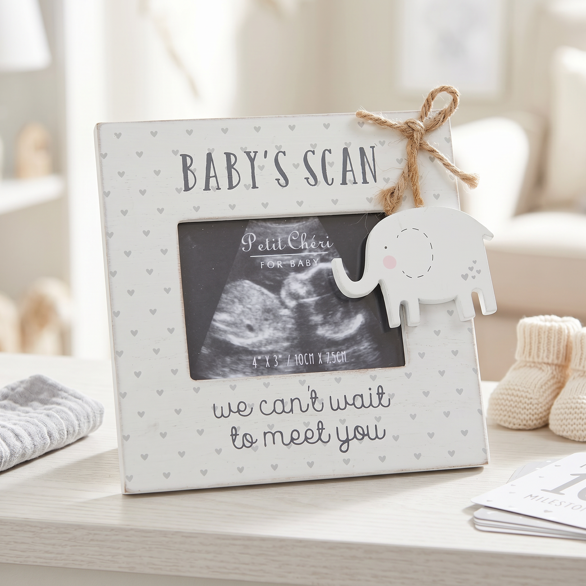 Baby Scan Frame - Vintage Ultrasound Picture Frame With Elephant Decor Baby Photo Frame ukgiftstoreonline