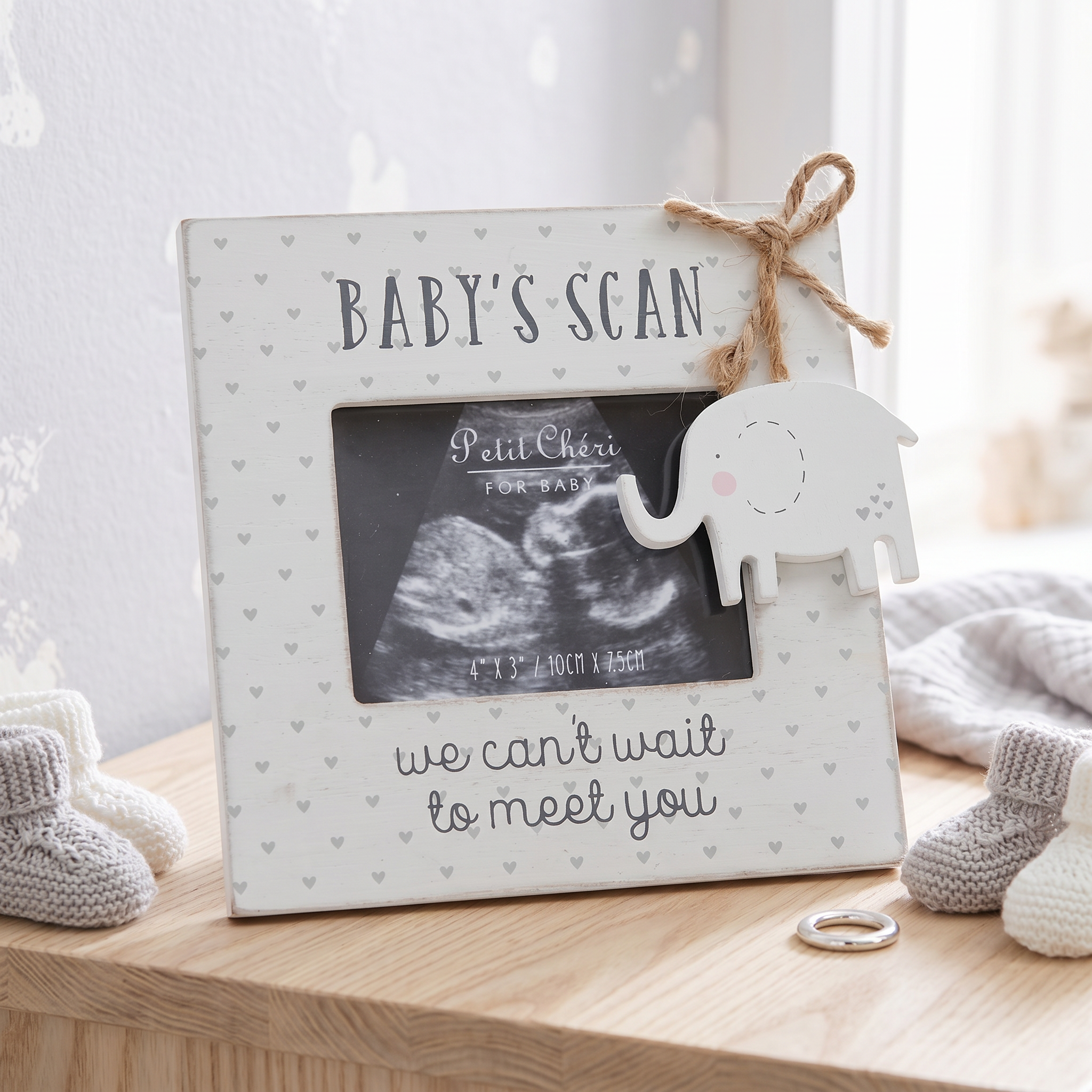 Baby Scan Frame - Vintage Ultrasound Picture Frame With Elephant Decor Baby Photo Frame ukgiftstoreonline