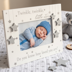 Baby Photo Frame Keepsake With Stars and Verse For Baby Shower or Newborn Gift ukgiftstoreonline