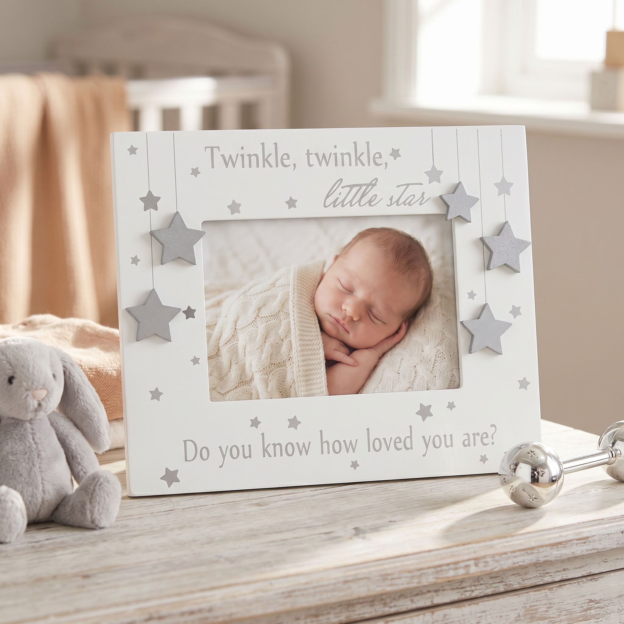 Baby Photo Frame Keepsake With Stars and Verse For Baby Shower or Newborn Gift ukgiftstoreonline
