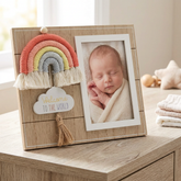 Baby Photo Frame – Welcome To The World Rainbow Design | 4x6 Keepsake Baby Gift ukgiftstoreonline