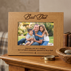 Best Dad Engraved Wooden Photo Frame Gift For Fathers Day, Birthday or Christmas grandad photo frame ukgiftstoreonline