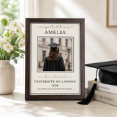 Personalised A4 Printed Photo Graduation Picture Frame Gift personalised photo frames ukgiftstoreonline Walnut