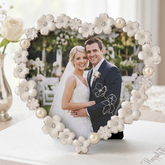 Pearl White Daisy Heart Photo Frame for Anniversaries Wedding and Valentines photo frame ukgiftstoreonline