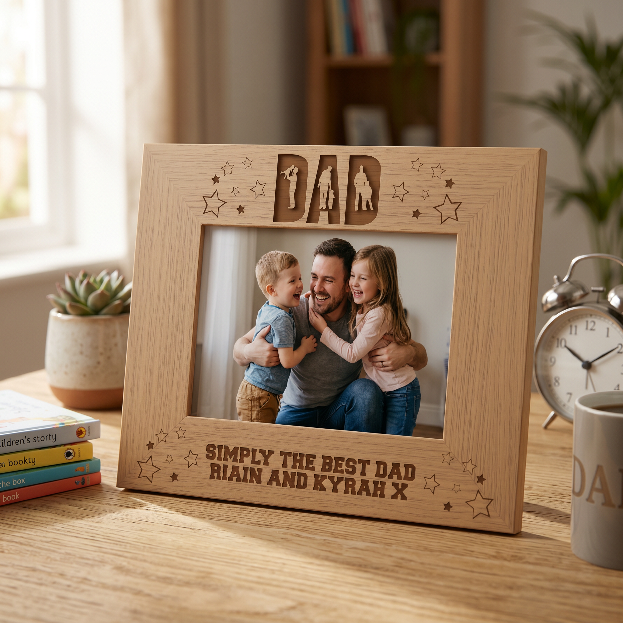 Personalised Simply The Best Dad Photo Frame Gift For Fathers Day Birthday or Christmas Dad Photo Frame ukgiftstoreonline