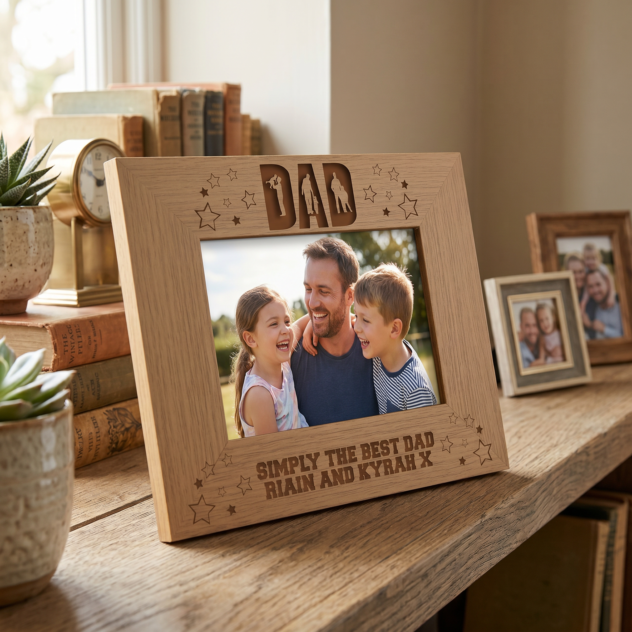Personalised Simply The Best Dad Photo Frame Gift For Fathers Day Birthday or Christmas Dad Photo Frame ukgiftstoreonline