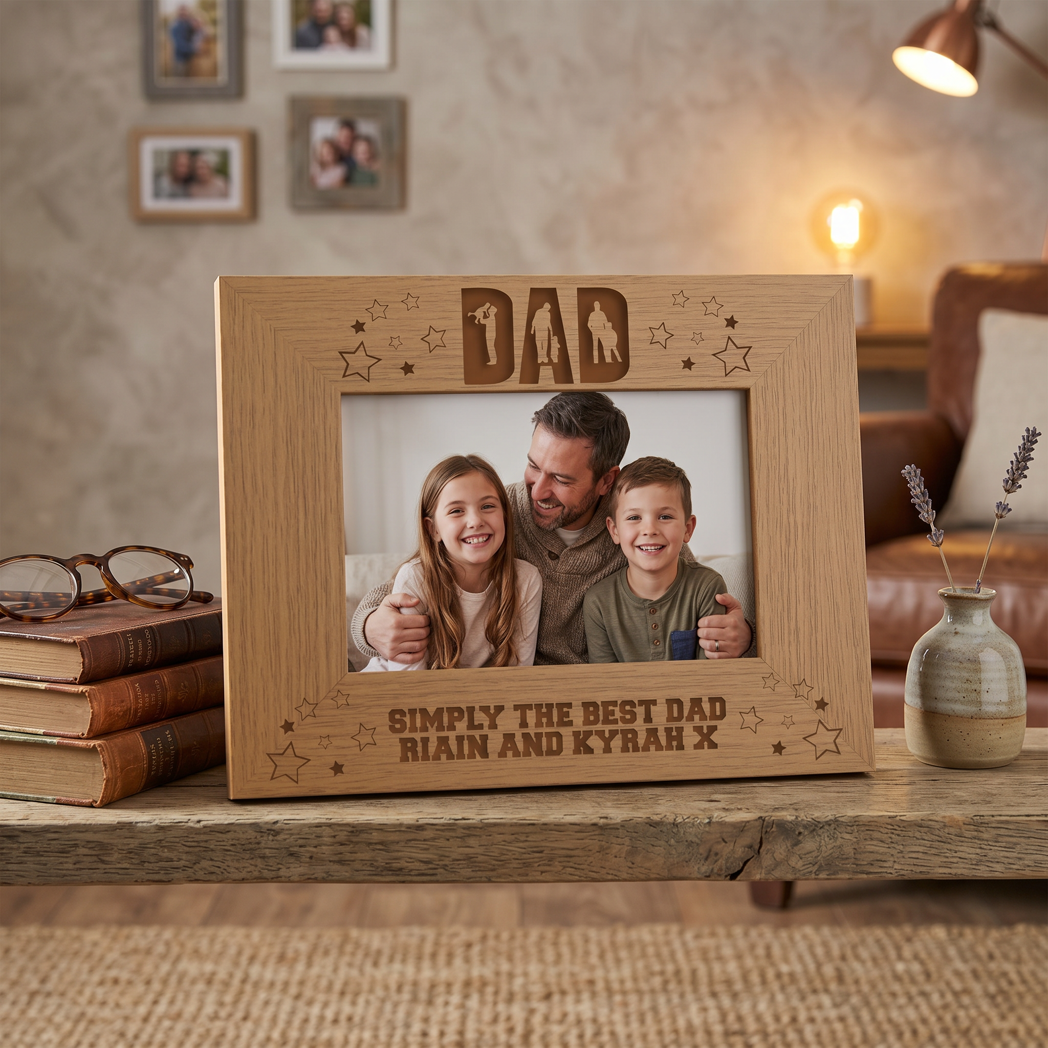 Personalised Simply The Best Dad Photo Frame Gift For Fathers Day Birthday or Christmas Dad Photo Frame ukgiftstoreonline