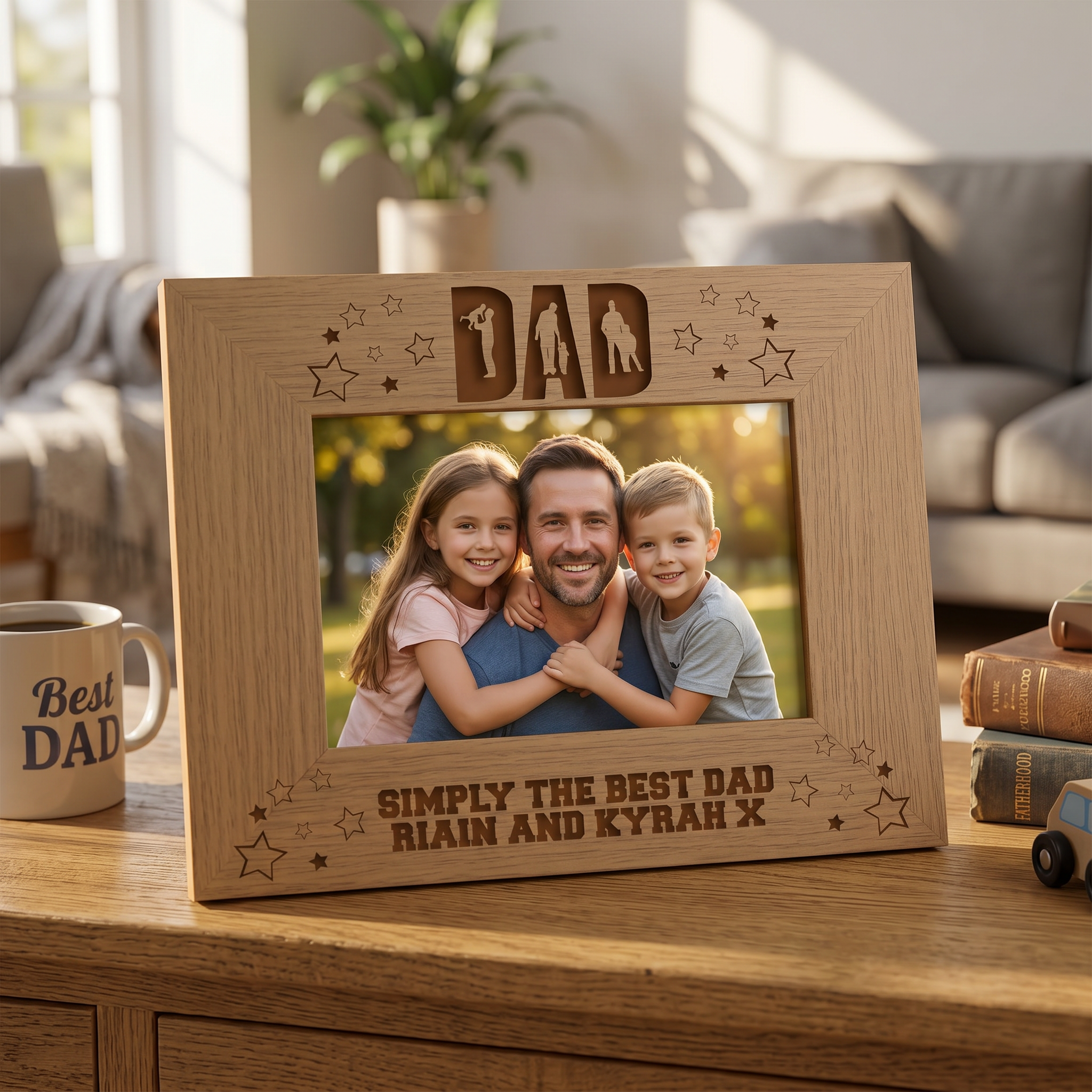 Personalised Simply The Best Dad Photo Frame Gift For Fathers Day Birthday or Christmas Dad Photo Frame ukgiftstoreonline