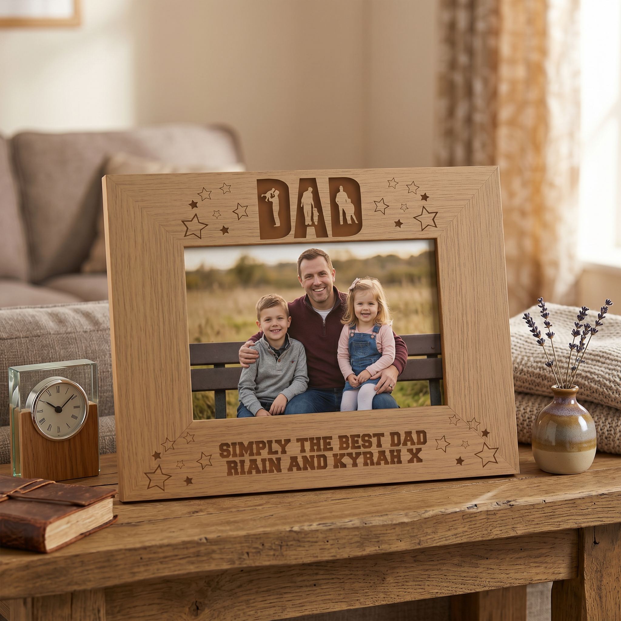 Personalised Simply The Best Dad Photo Frame Gift For Fathers Day Birthday or Christmas Dad Photo Frame ukgiftstoreonline