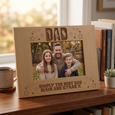 Personalised Simply The Best Dad Photo Frame Gift For Fathers Day Birthday or Christmas Dad Photo Frame ukgiftstoreonline