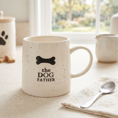 Dog Dad Mug – Stoneware Coffee Mug With Paw Print | Dishwasher Safe Gift ukgiftstoreonline