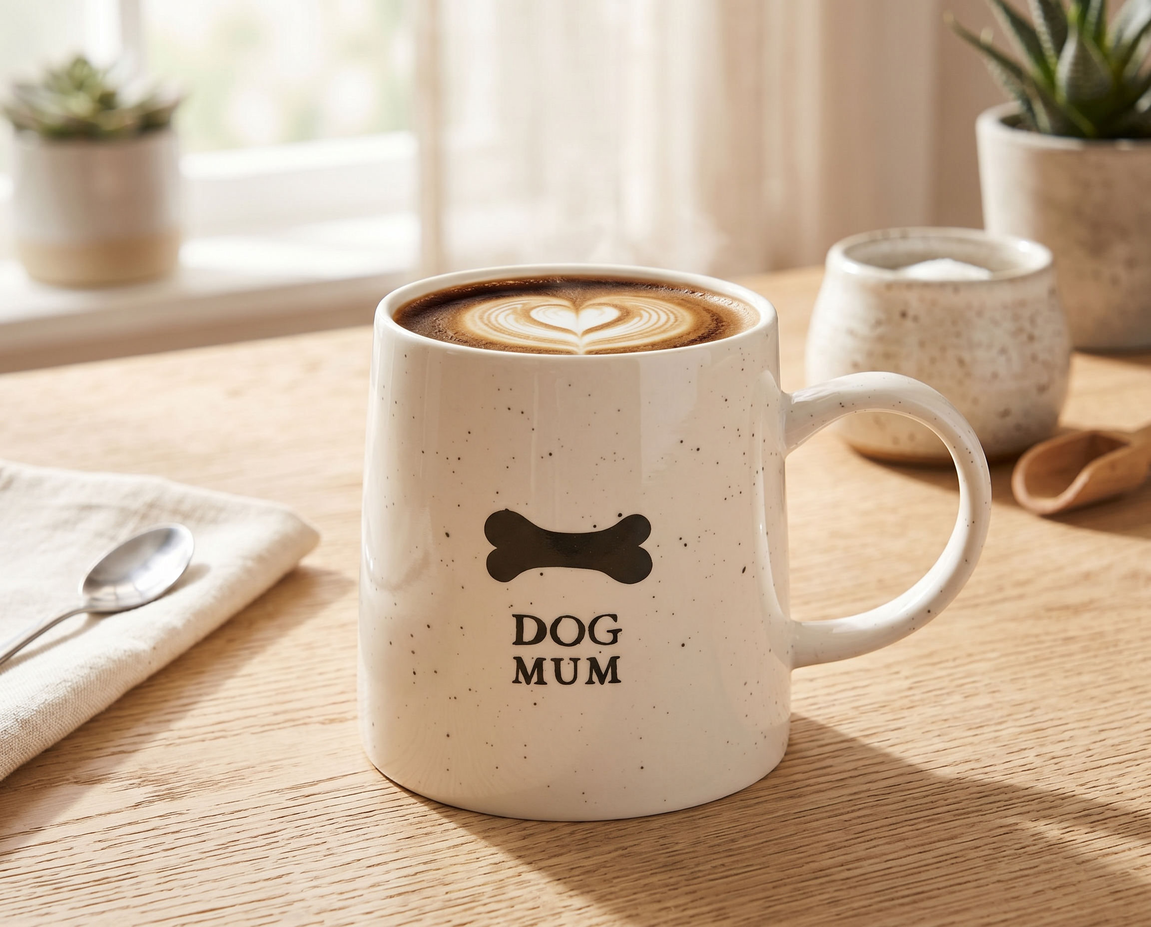 Dog Mum Mug - Stoneware Coffee Mug With Paw Print | Dishwasher Safe Gift ukgiftstoreonline