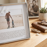 Dad Silver Photo Frame 6'x4' Picture with Diamantes and Message, Freestanding and Gift Boxed - Father's Day, Birthday or Christmas photo frame ukgiftstoreonline