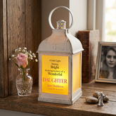 Personalised Daughter In Loving Memory Graveside Lantern Gift With Flame Effect Personalised Lights ukgiftstoreonline