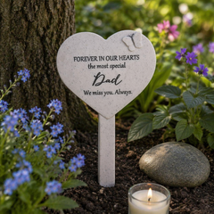 Dad Memorial Sympathy Tribute Graveside Stake With Butterfly