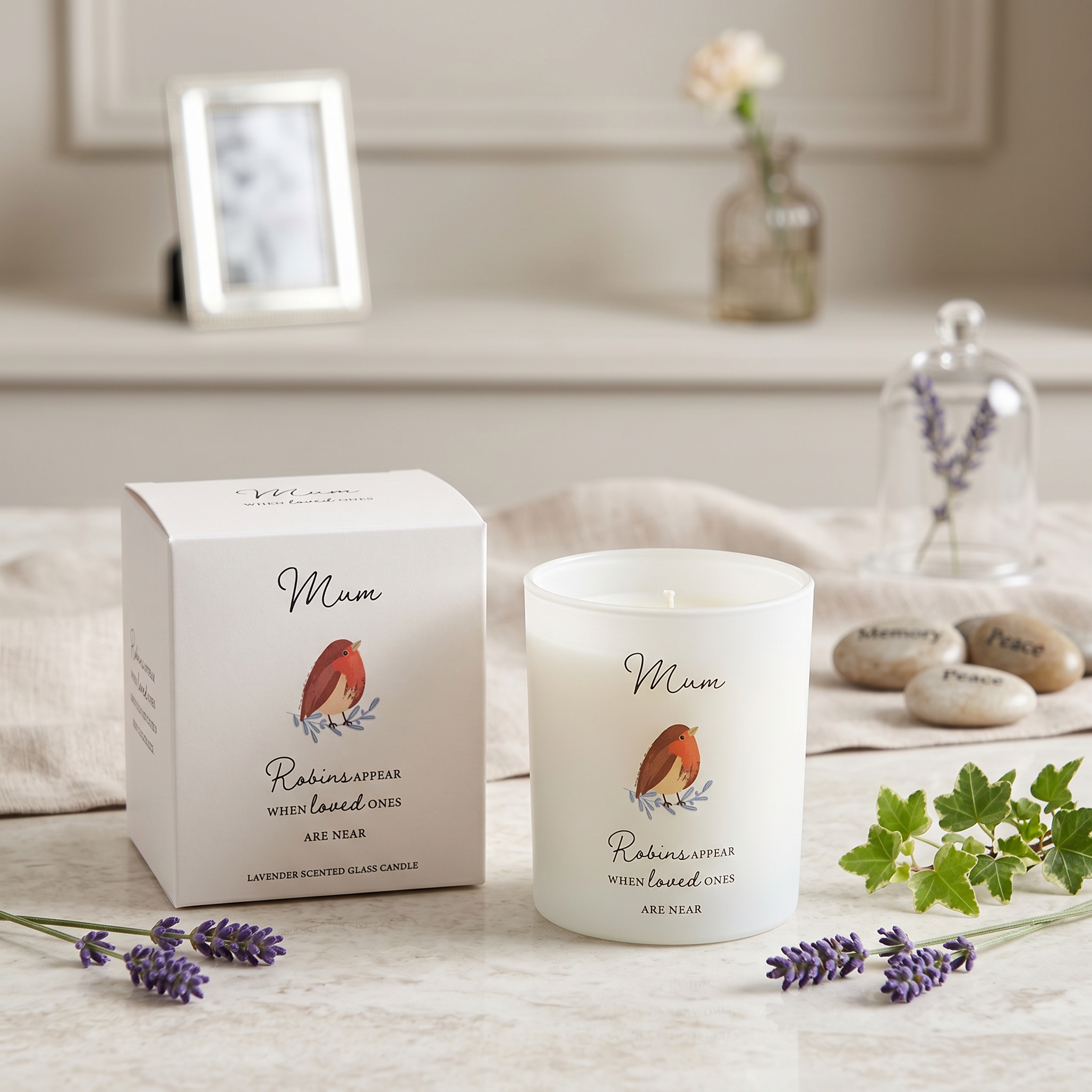 Thoughts Of You Memorial Remembrance Candle For Mum In Gift Box Sympathy Gift Tea Light Holder ukgiftstoreonline