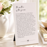 Mother Of The Groom Plaque Gift – Standing Plaque With Sentimental Quote Nan Photo Frame ukgiftstoreonline