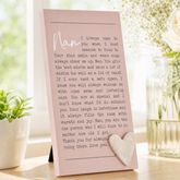 Nan Plaque Gift – Standing Plaque With Sentimental Quote & Raised Heart Nan Photo Frame ukgiftstoreonline