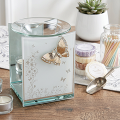 Beautiful Oil Wax Burner with 3D Butterfly Gift For Her Home Decoration