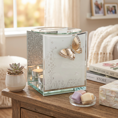 Beautiful Oil Wax Burner with 3D Butterfly Gift For Her Home Decoration