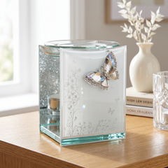 Beautiful Oil Wax Burner with 3D Butterfly Gift For Her Home Decoration