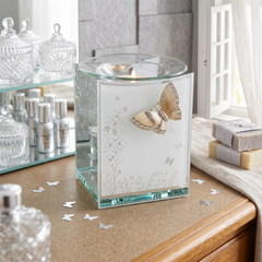 Beautiful Oil Wax Burner with 3D Butterfly Gift For Her Home Decoration