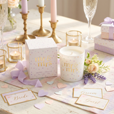 Wedding Gift Candle – Mr and Mrs Boxed Confetti Design Keepsake Candle ukgiftstoreonline