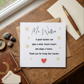 Thank You Teacher Sentiment Card, Personalised Teacher Card, End of Term Card, Teacher Gift ukgiftstoreonline Design 1