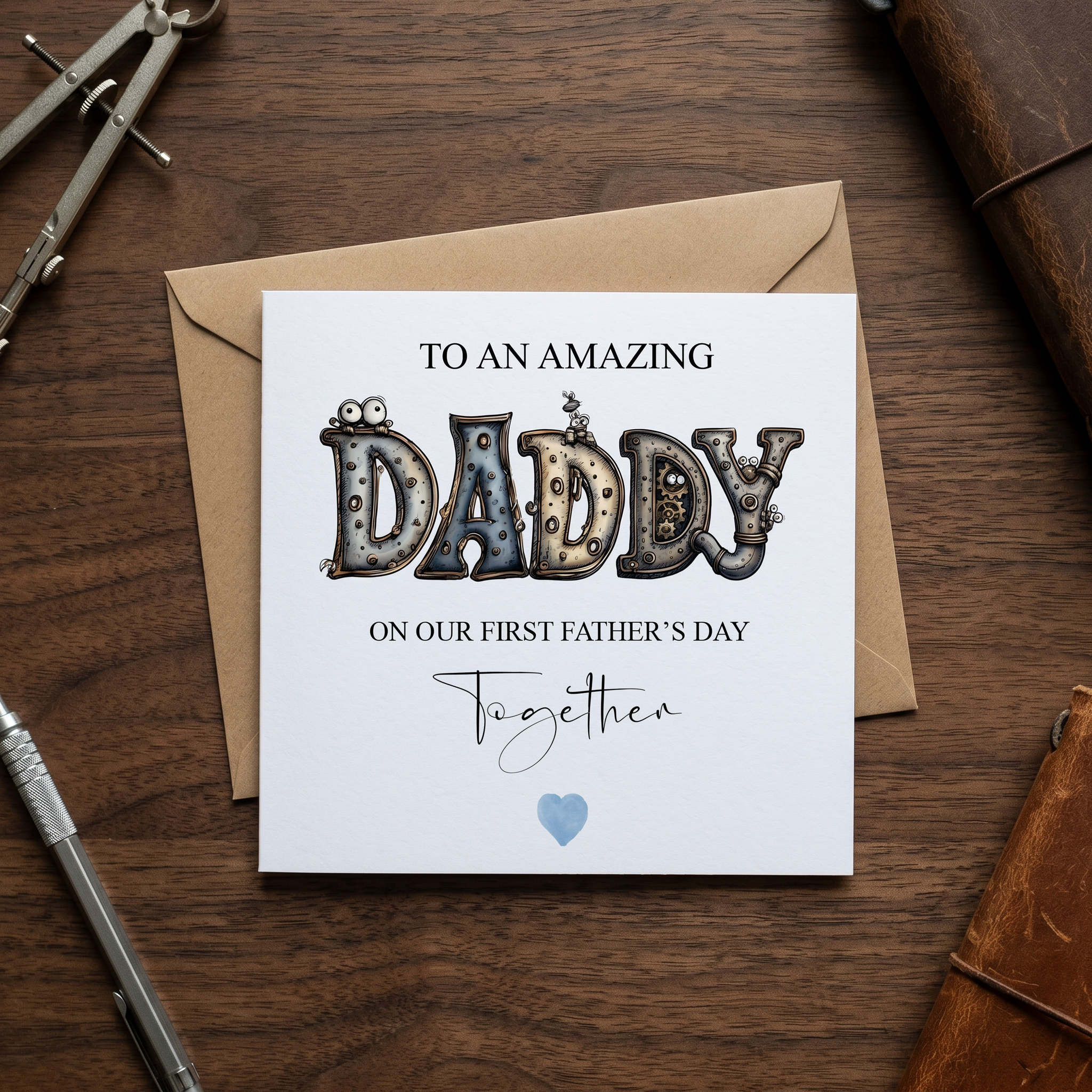 Luxury First Fathers Day Card - With Mechanical Design ukgiftstoreonline
