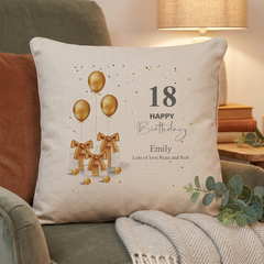 Personalised 18th Birthday Cushion Gift Present Design Personalised Cushion Gifts ukgiftstoreonline
