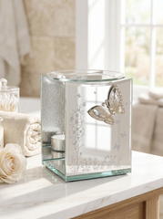 Beautiful Oil Wax Burner with 3D Butterfly Gift For Her Home Decoration