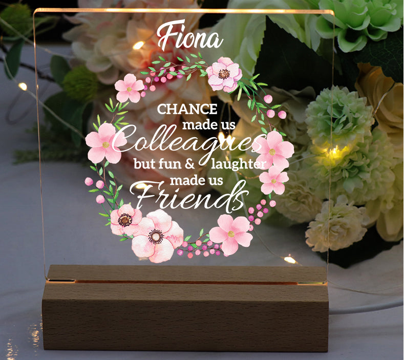 Personalised Colleagues To Friends Gift Night Light Lamp Bedroom Personalised Heart Gifts ukgiftstoreonline
