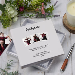 Personalised Any Title White Photo Album Gift With Custom Photos For Dad, Mum, Grandad, Grandma For Any Occasion