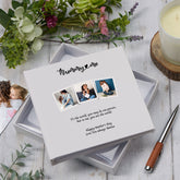 Personalised Any Title White Photo Album Gift With Custom Photos For Dad, Mum, Grandad, Grandma For Any Occasion