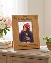 Sister In Loving Memory Remembrance Portrait Wooden Photo Frame Gift