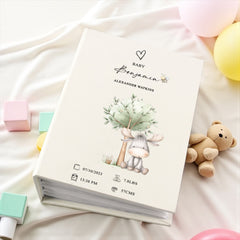 Personalised Baby Photo Album Cute Furry Animals 100 6x4 Photo Album with Sleeves