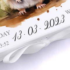 Personalised Baby Keepsake Box Memories Gift With Woodland Mouse