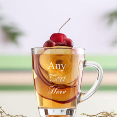 Personalised Engraved Glass Coffee Cup, Tea Cup, Personalise with Any Message for Any Occasion