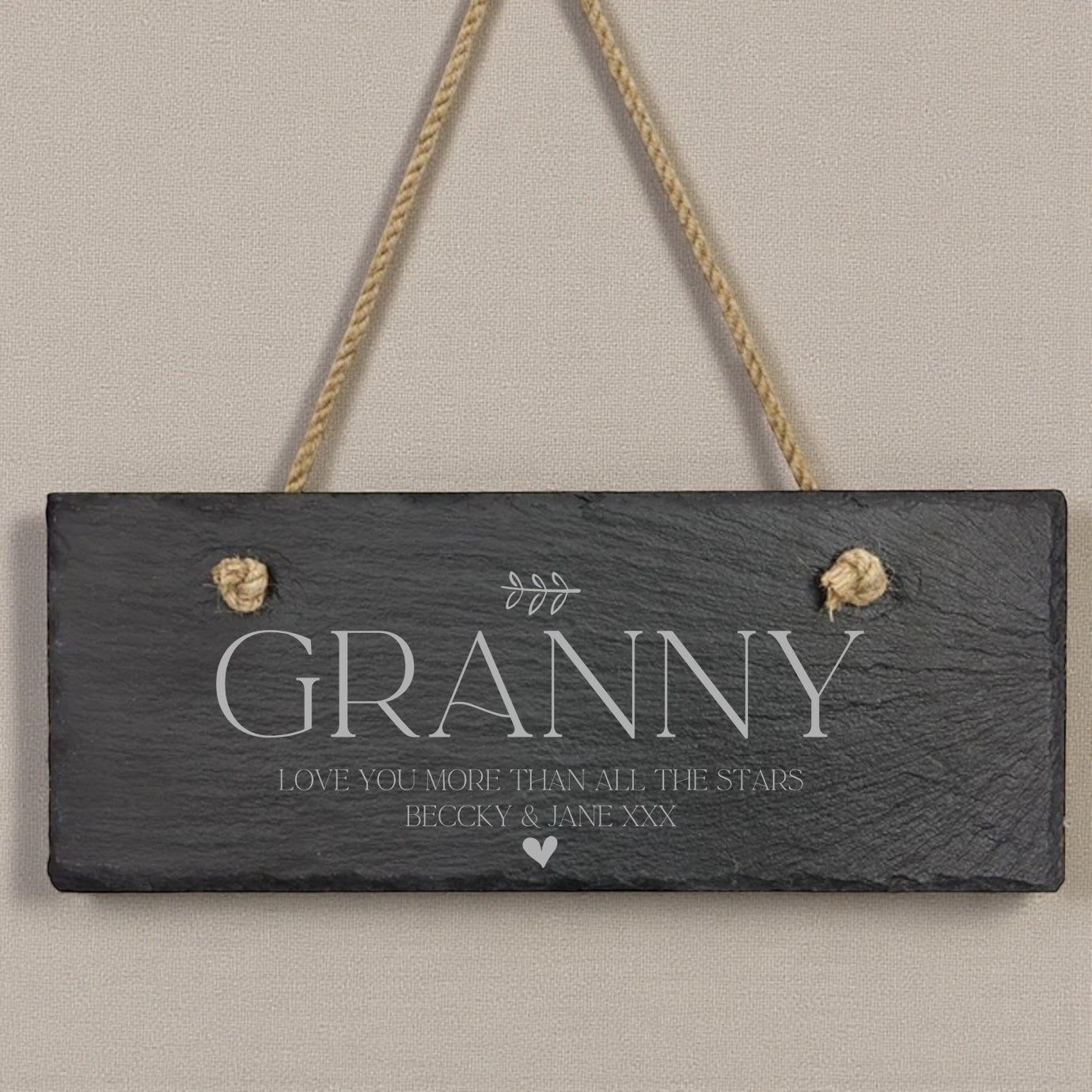 Personalised Hanging Slate Sign Gift For Granny Birthdays Christmas Etc. Personalised Gifts ukgiftstoreonline