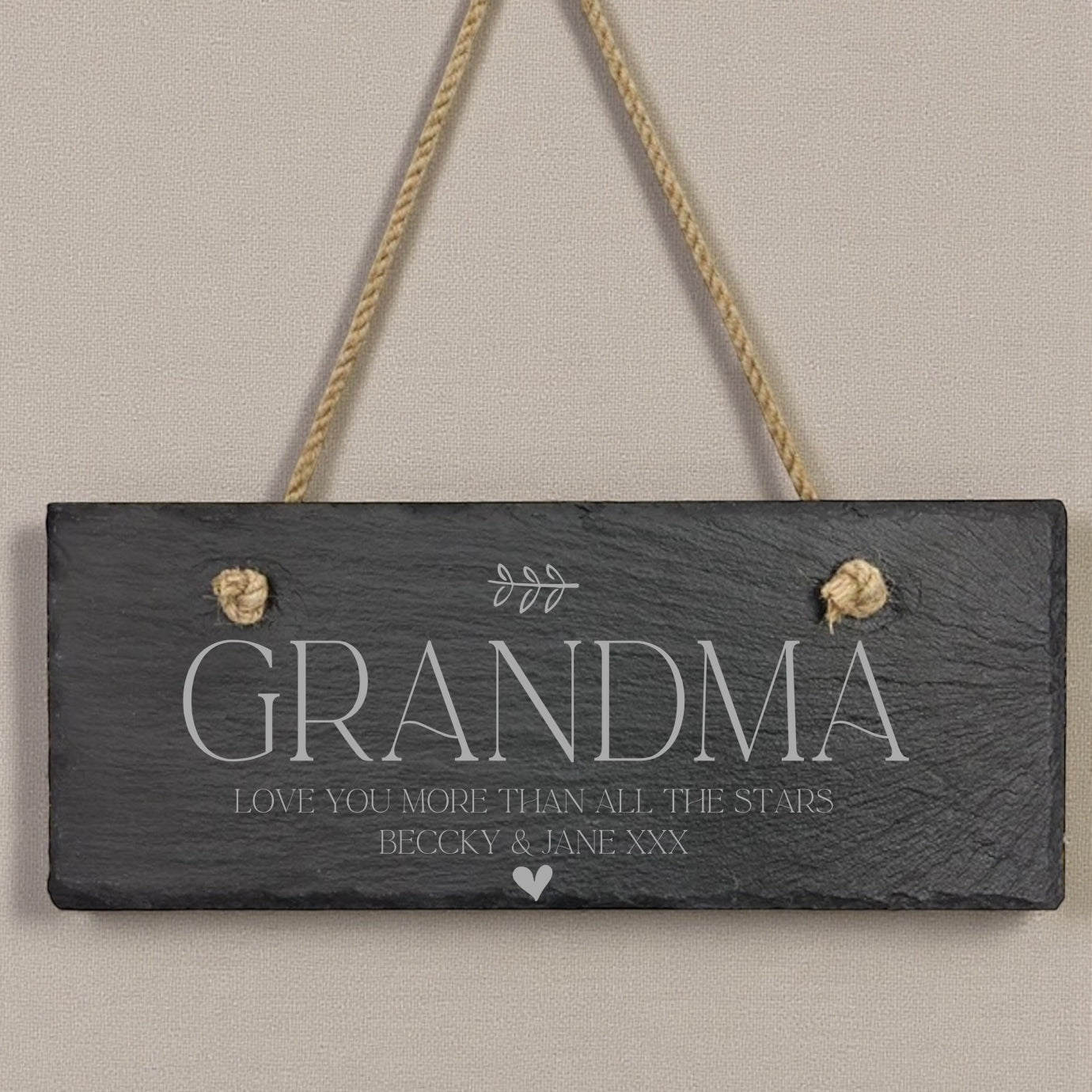 Personalised Hanging Slate Sign Gift For Grandma Birthdays Christmas Etc. Personalised Gifts ukgiftstoreonline