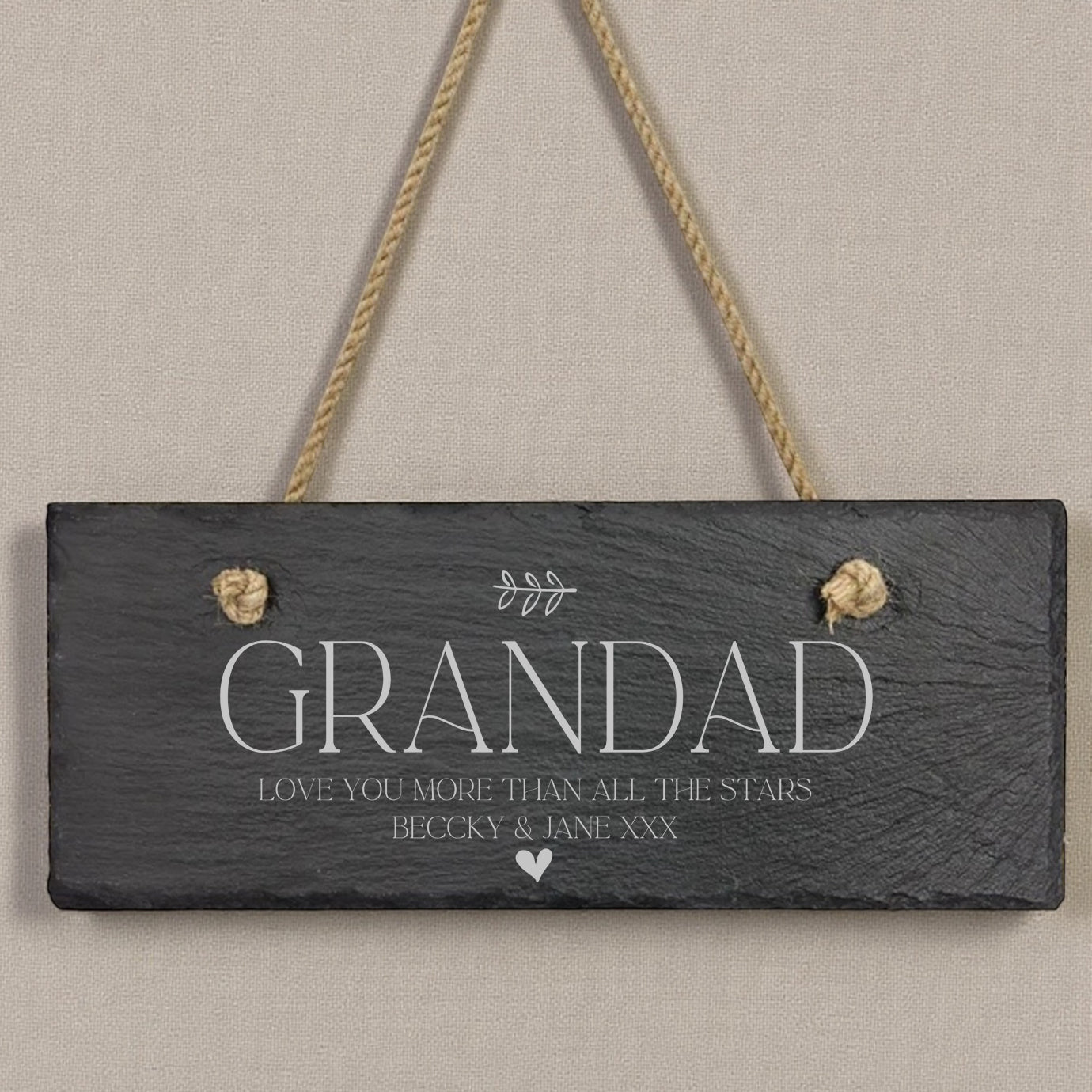 Personalised Hanging Slate Sign Gift For Grandad Birthdays Christmas Etc. Personalised Gifts ukgiftstoreonline