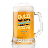 Personalised Dad You Are My Hero Beer Glass Tankard Gift