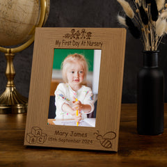 Personalised First Day At Nursery Photo Frame Gift