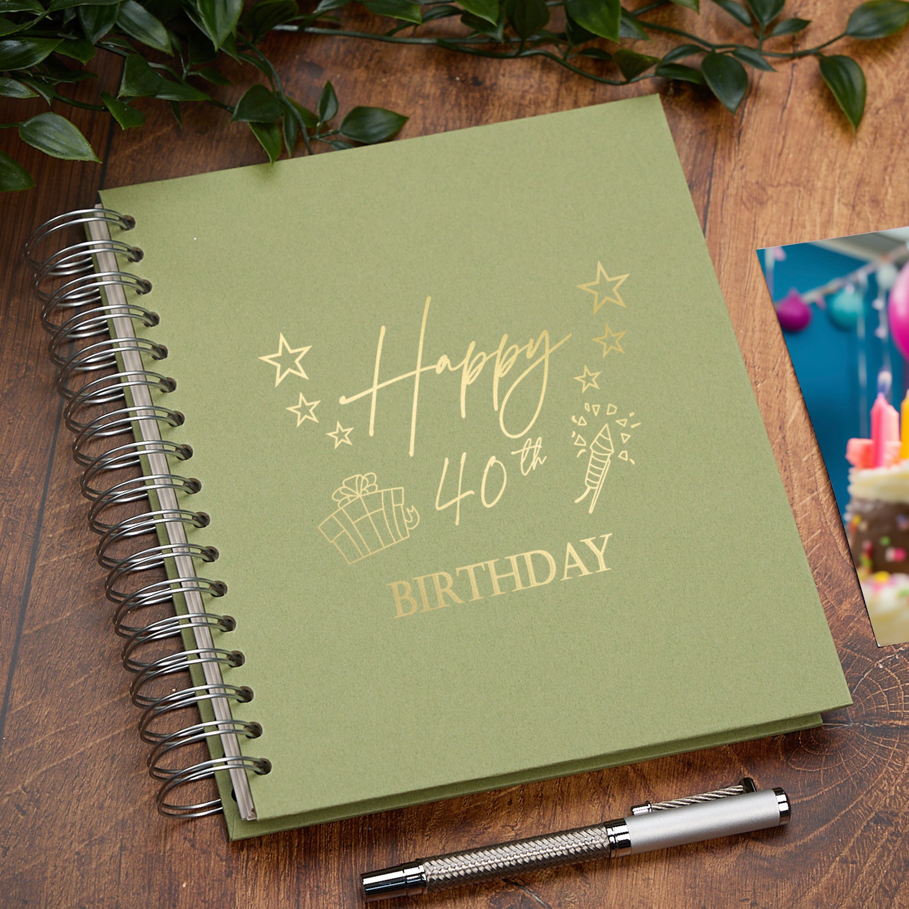 Large 40th Birthday Photo Album Memory Keepsake Gift With Presents Multiple Colours Photo Album ukgiftstoreonline