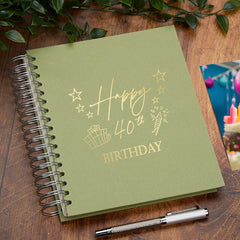 Large 40th Birthday Photo Album Memory Keepsake Gift With Presents Multiple Colours Photo Album ukgiftstoreonline