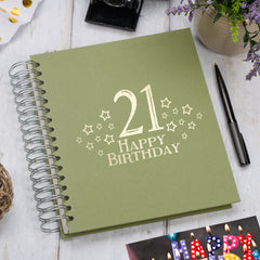 21st Birthday Memory Photo Album Star Design With Various Colours