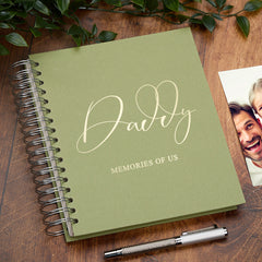 Personalised Large Daddy Photo Album With Sentiment Multiple Colours Photo Album ukgiftstoreonline Olive 4x6 Inch Album