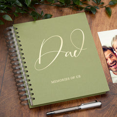 Personalised Large Dad Photo Album With Sentiment Multiple Colours Photo Album ukgiftstoreonline Olive 4x6 Inch Album