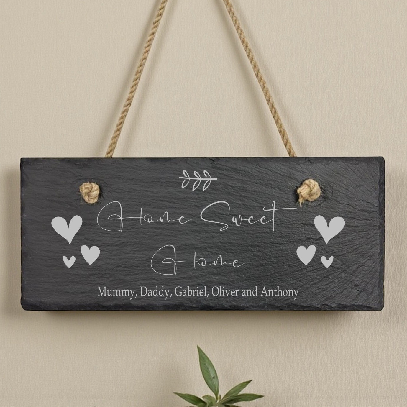 Personalised Hanging Slate Sign - Home Sweet Home Personalised Gifts ukgiftstoreonline