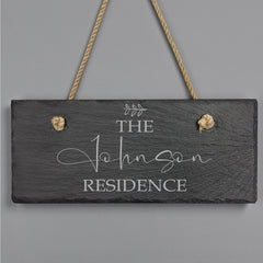 Personalised Hanging Slate Sign Home Residence Gift Personalised Gifts ukgiftstoreonline